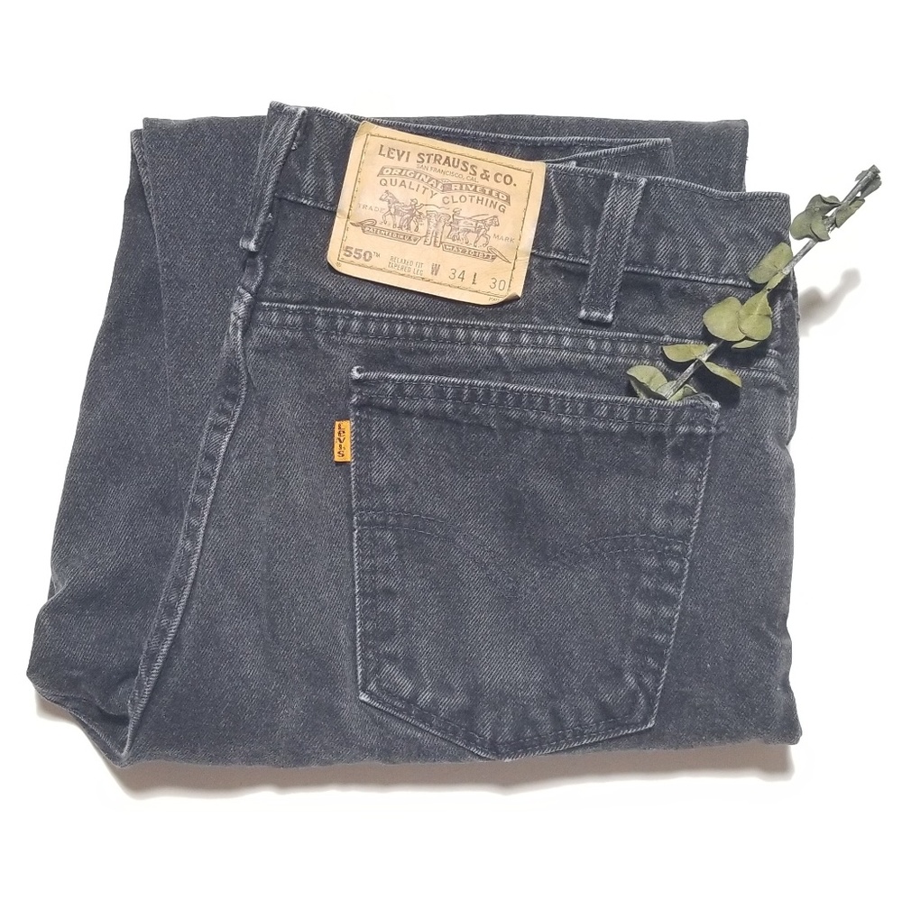 Vtg Levi's 550 High Waisted Orange Tab Mom Jeans
